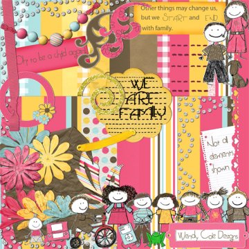 We Are Family Scrapbooking Kit